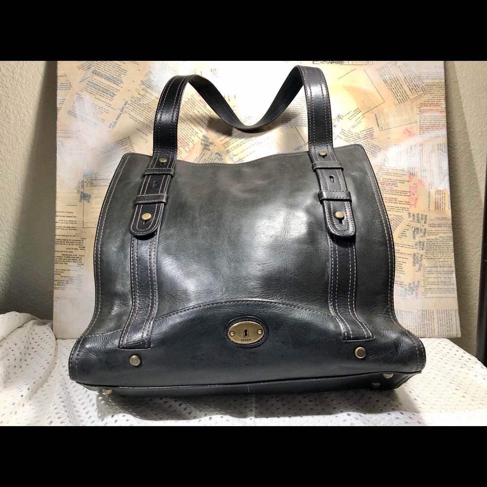 Fossil Vintage Large Leather Tote - Picture 1 of 7